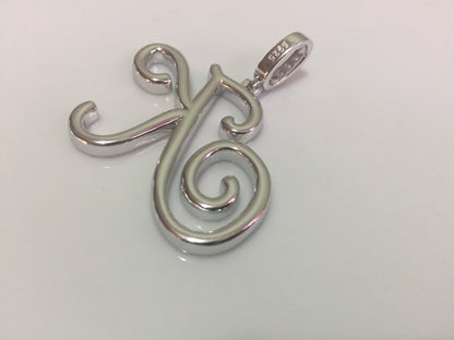 Moissanite Letter Pendant - Cursive