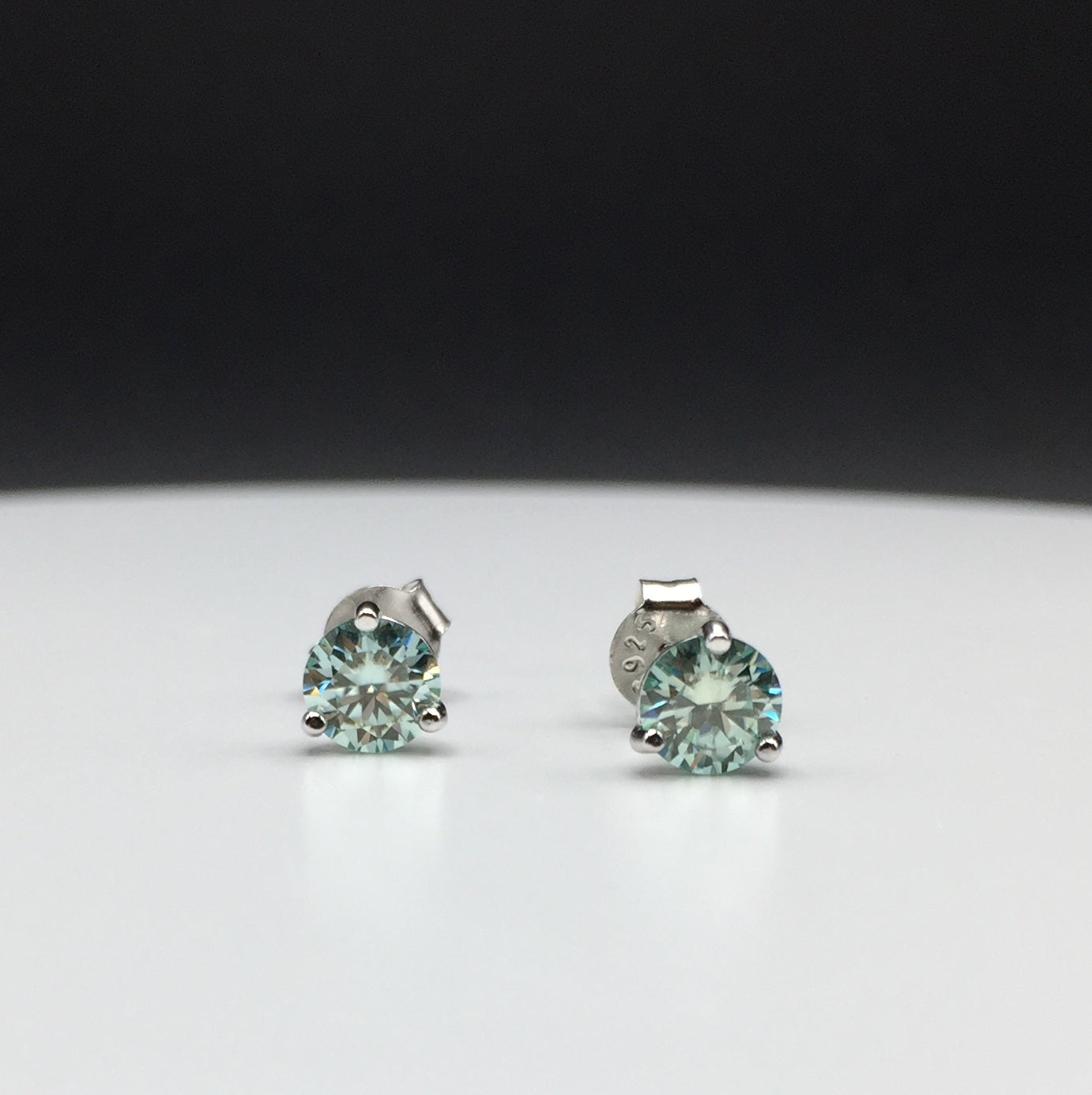5mm “Icy Blue” Moissanite Stud Earrings (0.5ct)