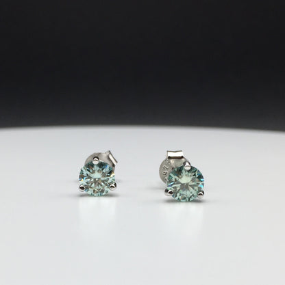 5mm “Icy Blue” Moissanite Stud Earrings (0.5ct)