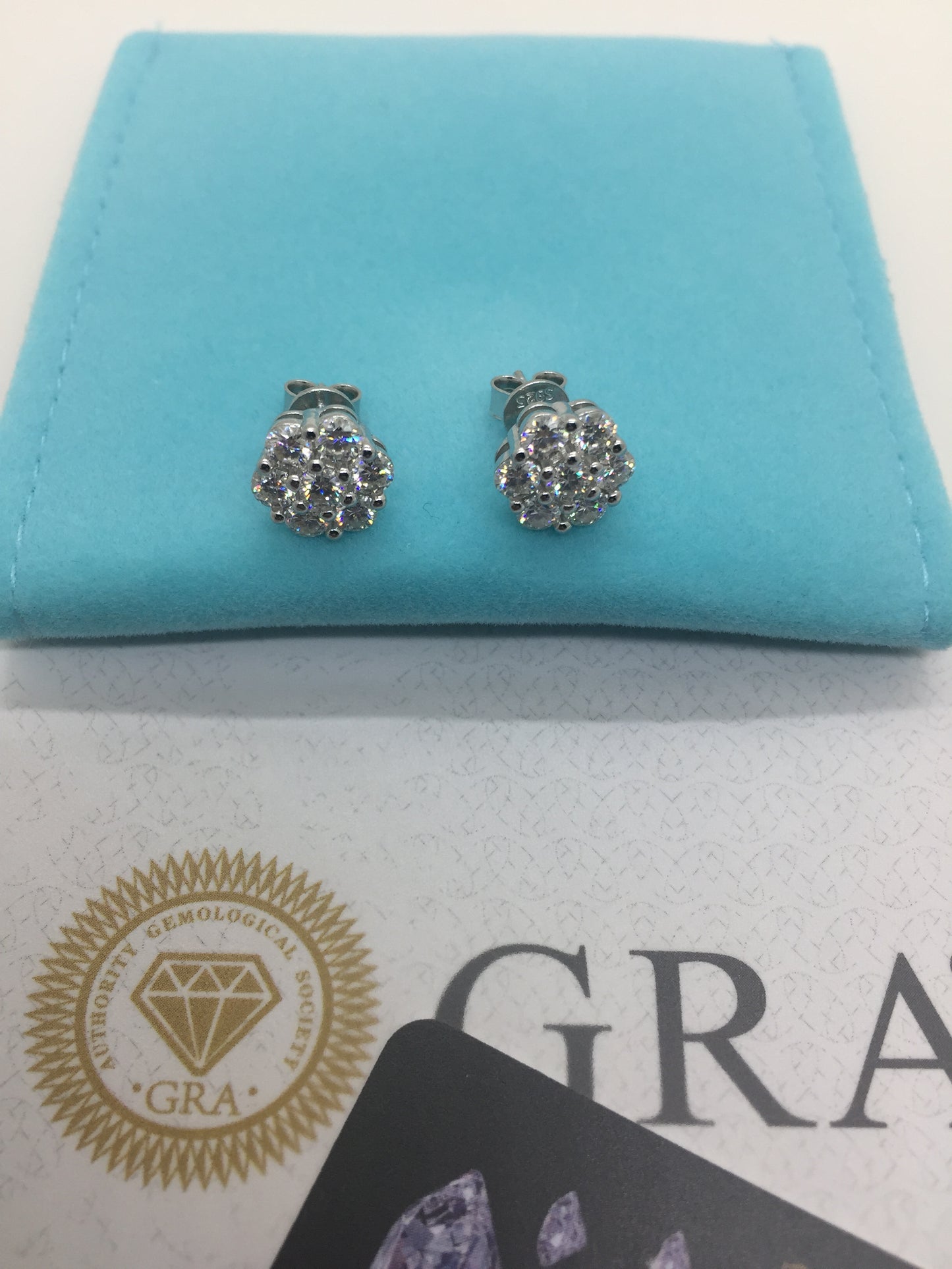 Flower Cluster Moissanite Stud Earrings - 9mm *World Series Edition*