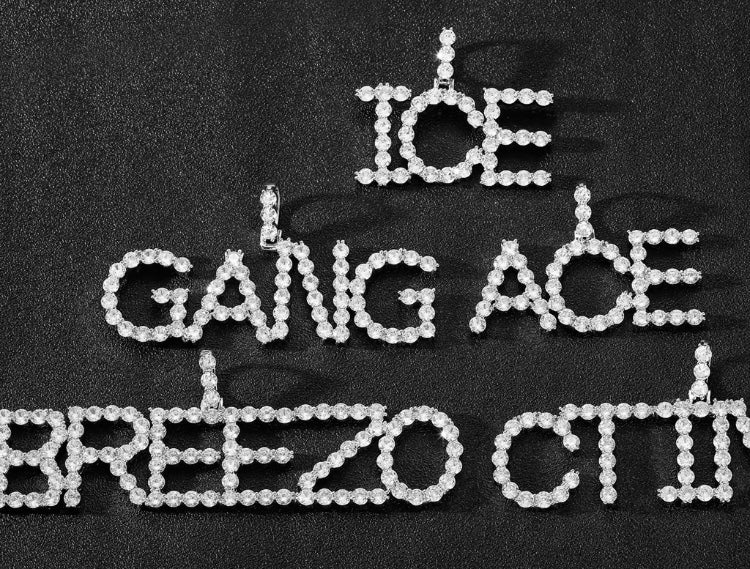 Custom 50 POINTER Moissanite Letter/Name Pendant