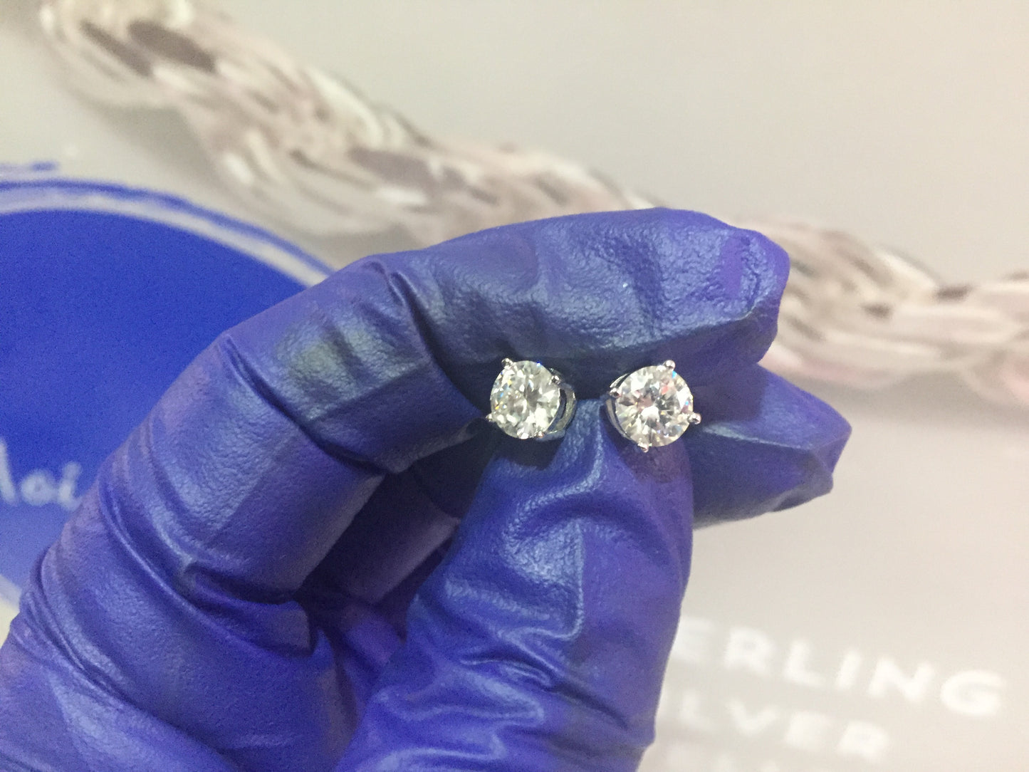 1 Ct. Moissanite Stud Earrings (Screw-back)