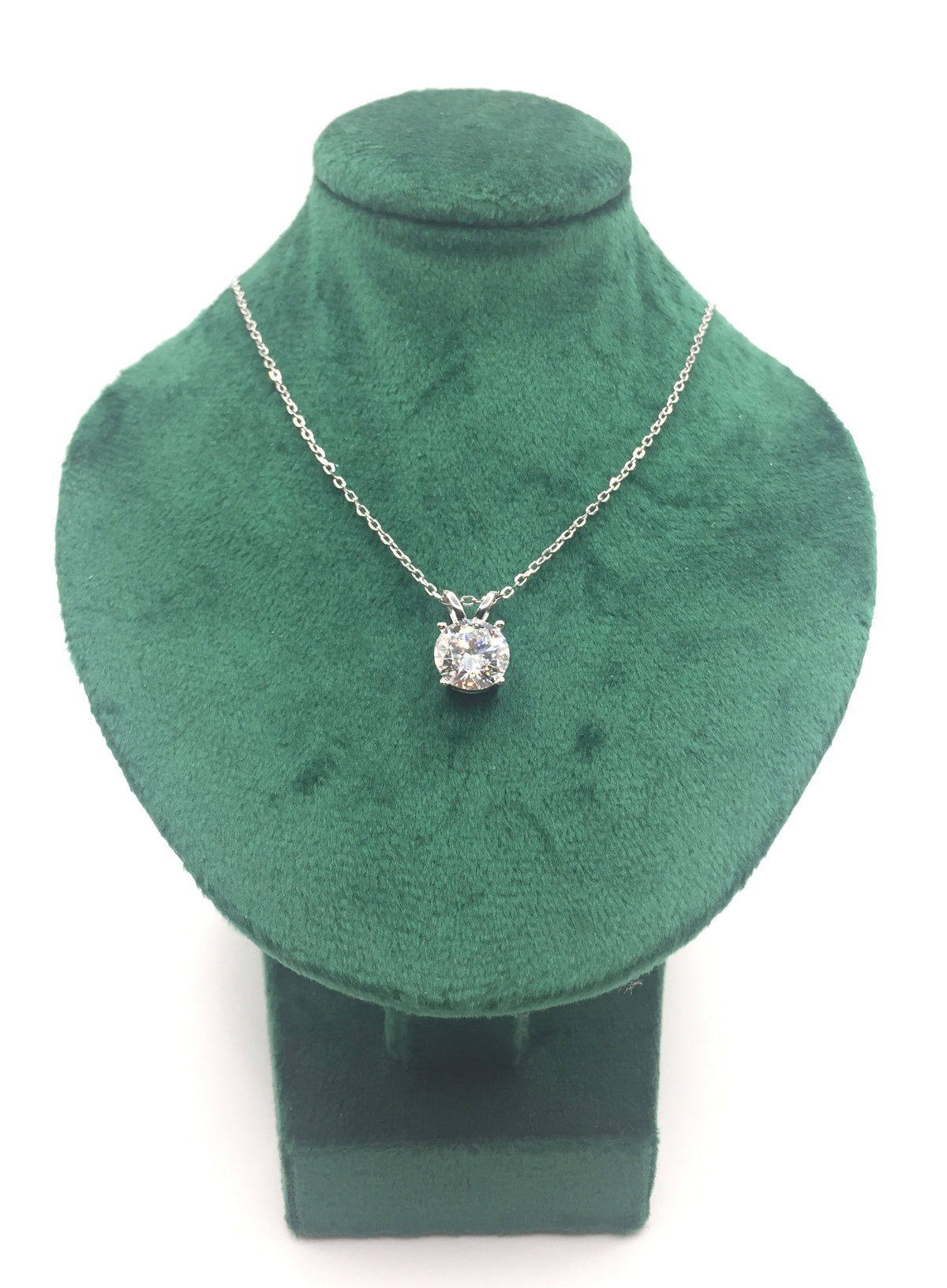 2ct Moissanite Round Brilliant Cut Pendant/Necklace (Necklace+Pendant only)