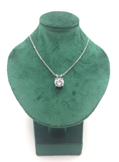 2ct Moissanite Round Brilliant Cut Pendant/Necklace (Necklace+Pendant only)