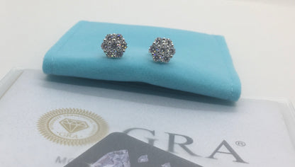 Flower Cluster Moissanite Stud Earrings - 9mm *World Series Edition*
