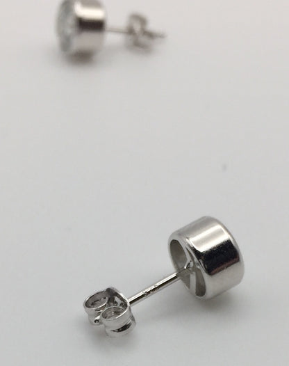 6mm Bezel set Moissanite Stud Earrings (0.8ct)