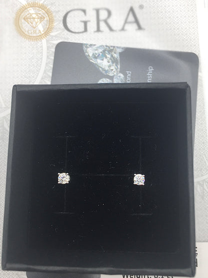 3mm Moissanite Stud Earrings (0.1ct) - Screwback
