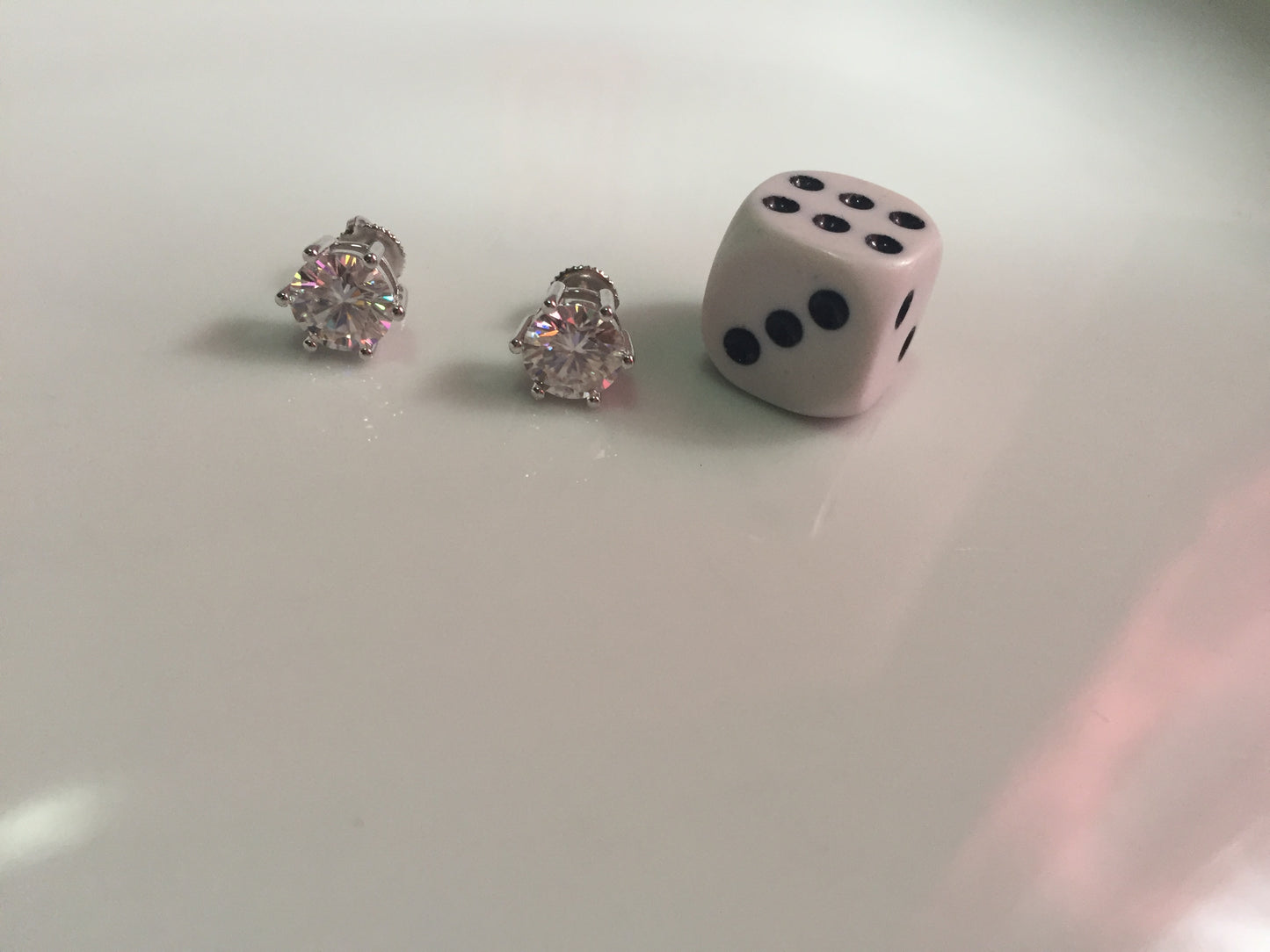 2 Ct. (8mm) Moissanite Stud Earrings