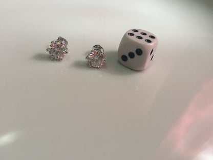 2 Ct. (8mm) Moissanite Stud Earrings