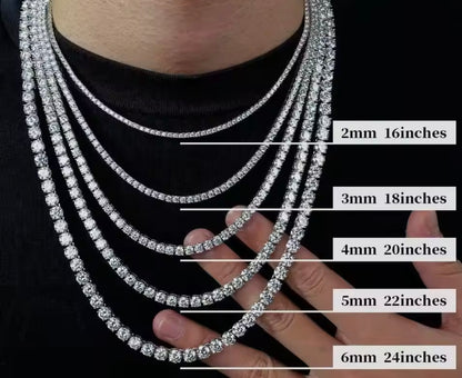 4mm Moissanite Tennis Chain