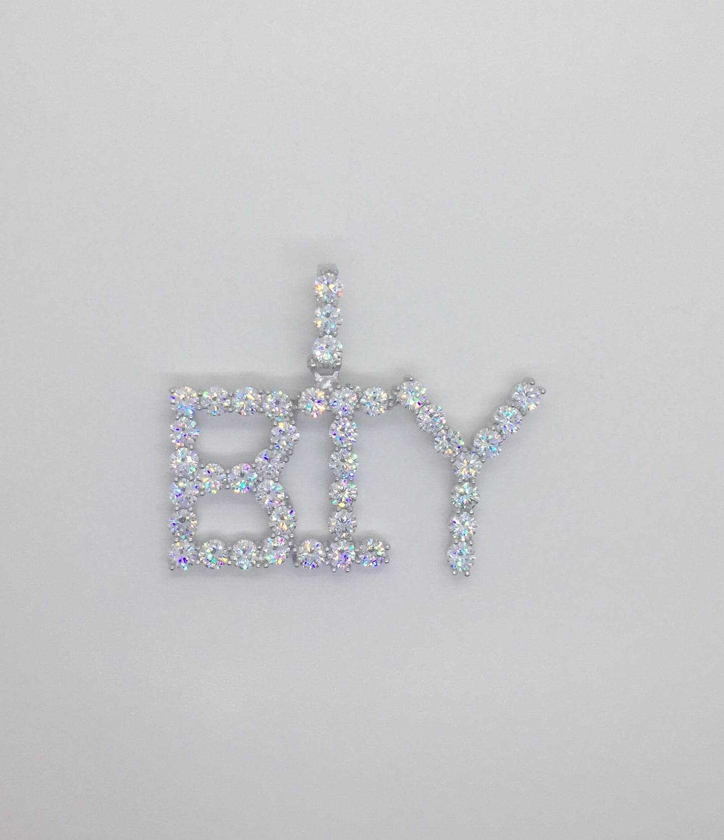 Custom 50 POINTER Moissanite Letter/Name Pendant