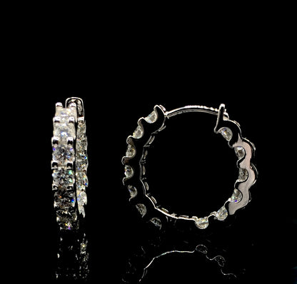Double Layer Moissanite Hoop Earrings (20mm)