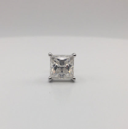 2ct Princess Cut Stud Earring (ONE Single Earring)
