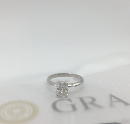 Radiant Cut Solitaire 1ct Moissanite Ring