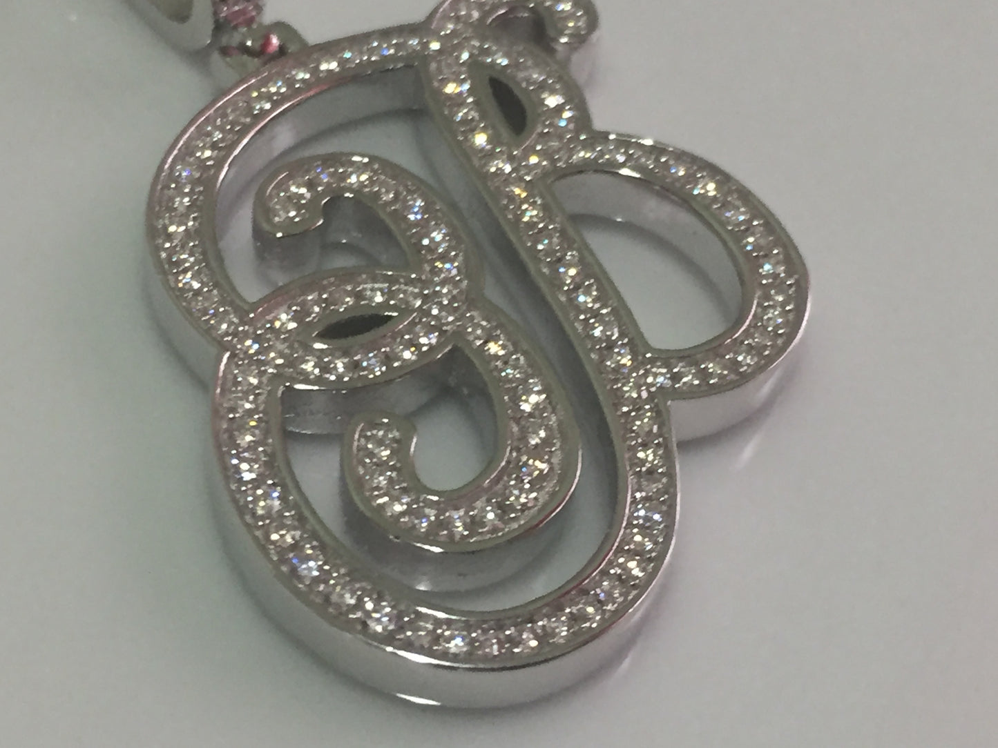 Moissanite Letter Pendant - Cursive