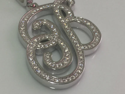 Moissanite Letter Pendant - Cursive