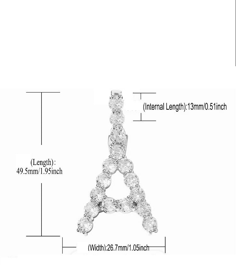 Custom 50 POINTER Moissanite Letter/Name Pendant