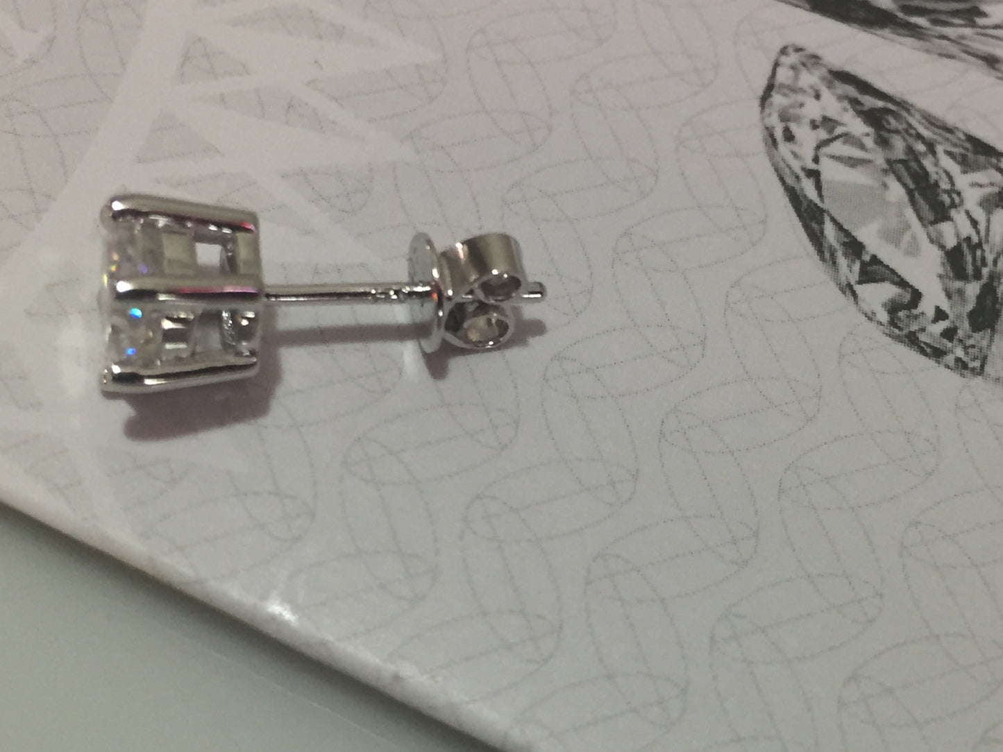 1 Carat Moissanite Stud Earring (One Single Earring)