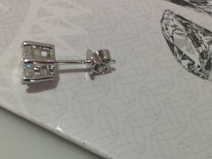 1 Carat Moissanite Stud Earring (One Single Earring)