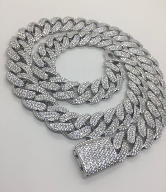 16mm Moissanite Miami Cuban Chain