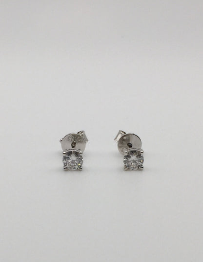4mm Moissanite Stud Earrings (0.3ct) - Screwback