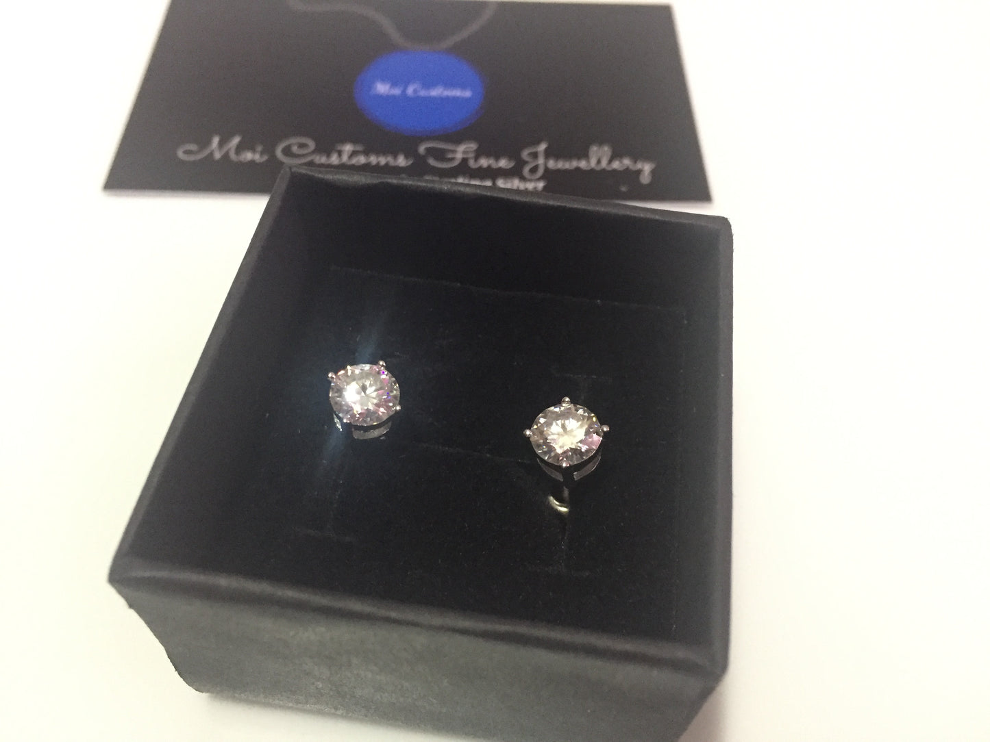 1 Ct. Moissanite Stud Earrings (Screw-back)