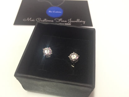 1 Ct. Moissanite Stud Earrings (Screw-back)