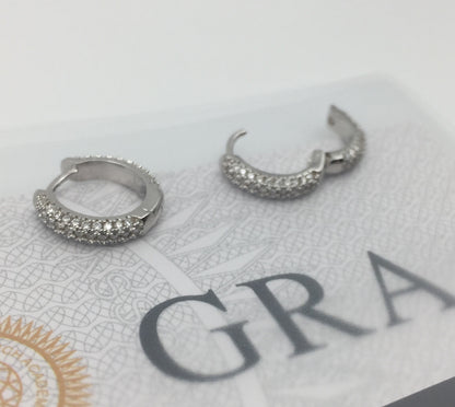 13mm Moissanite Huggie Hoop Earrings