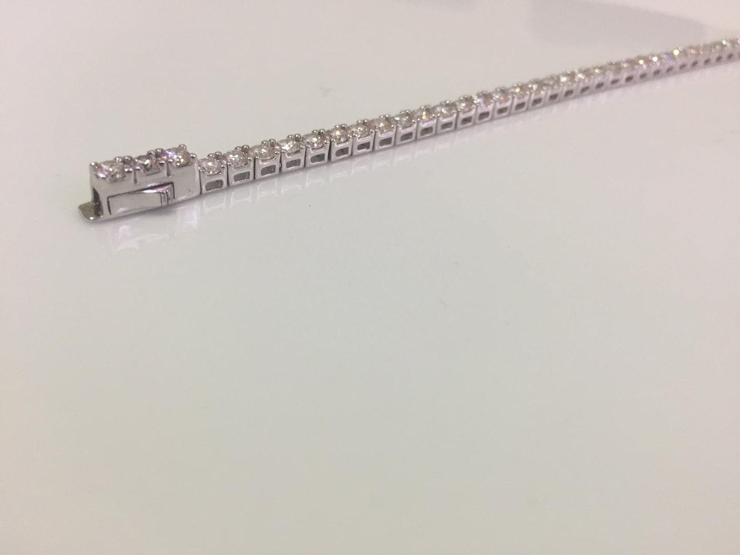 3mm Moissanite Tennis Bracelet: Click-Lock