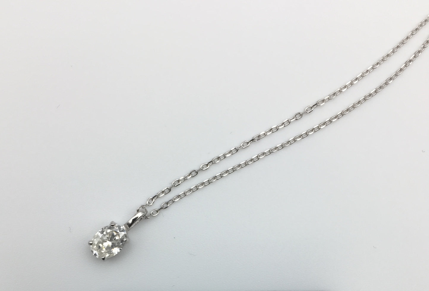 1ct Moissanite Oval Cut Necklace+Earrings Set