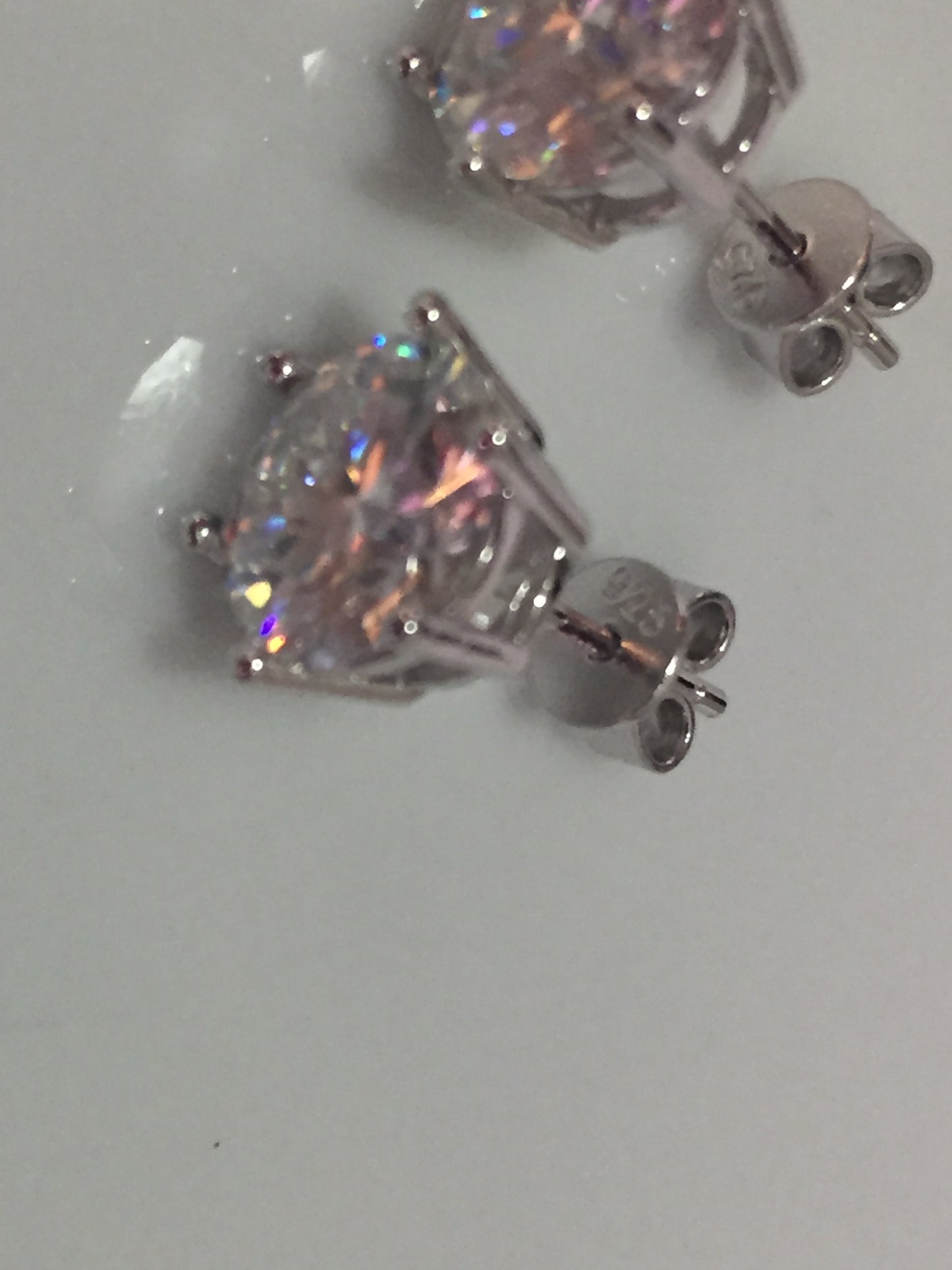Moissanite Studs: 0.5 - 2 Cts. (Pushback, 6 Prong)