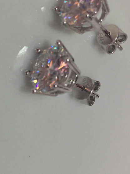 Moissanite Studs: 0.5 - 2 Cts. (Pushback, 6 Prong)