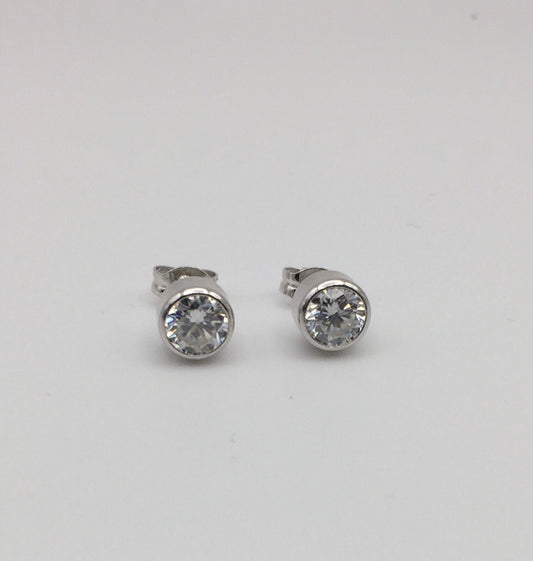 5mm Bezel Set Moissanite Stud Earrings (0.5ct)