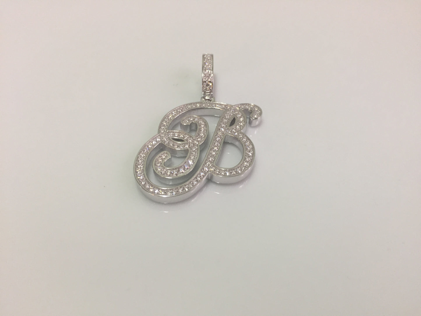 Moissanite Letter Pendant - Cursive