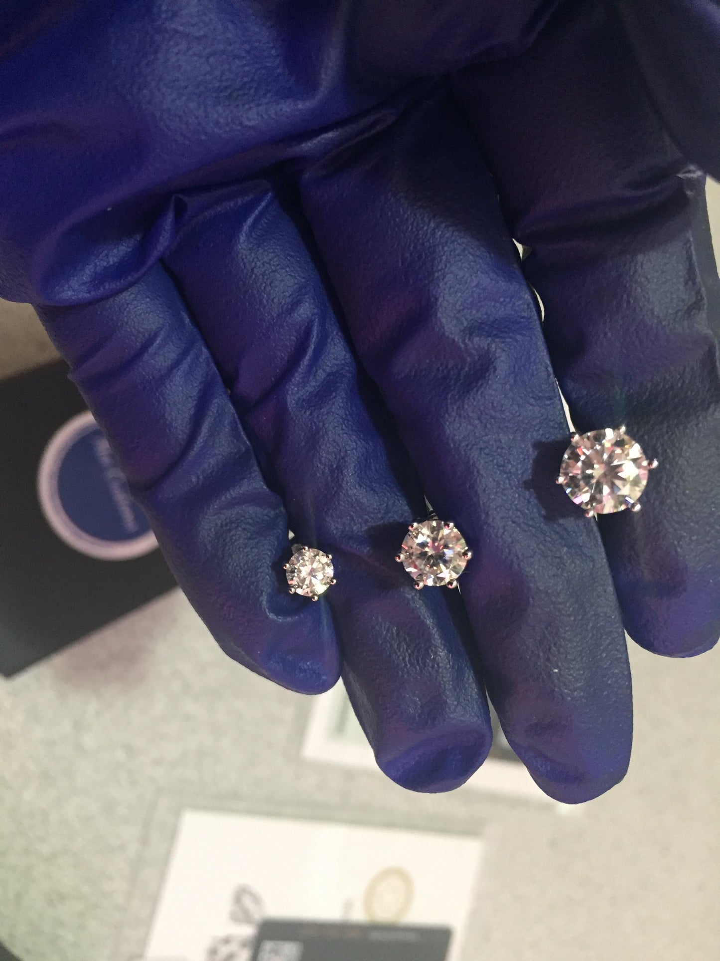 Moissanite Studs: 0.5 - 2 Cts. (Pushback, 6 Prong)