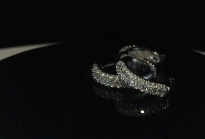 13mm Moissanite Huggie Hoop Earrings