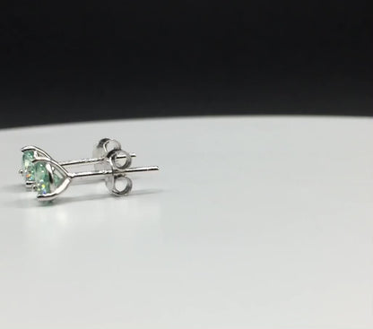 5mm “Icy Blue” Moissanite Stud Earrings (0.5ct)