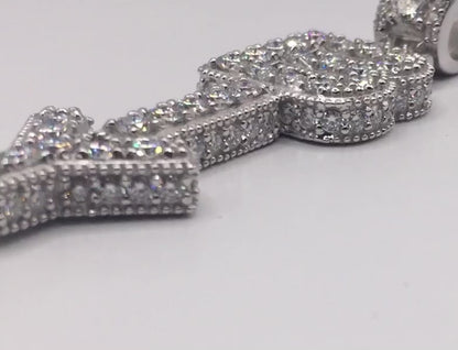Custom Vertical Moissanite Letter Pendant