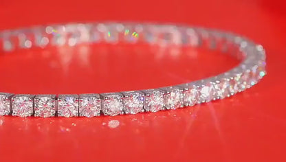 3mm Moissanite Tennis Bracelet: Click-Lock