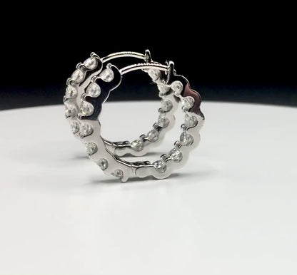 Double Layer Moissanite Hoop Earrings (20mm)