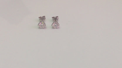 Moissanite Studs: 0.5 - 2 Cts. (Pushback, 6 Prong)