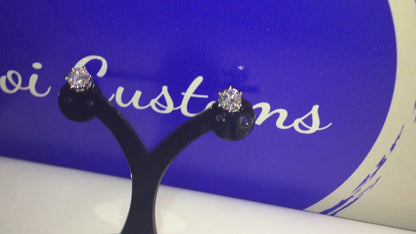 2 Ct. (8mm) Moissanite Stud Earrings