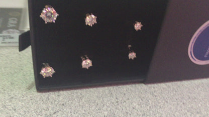 Moissanite Studs: 0.5 - 2 Cts. (Pushback, 6 Prong)