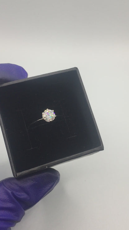 1ct Solitaire Moissanite Ring