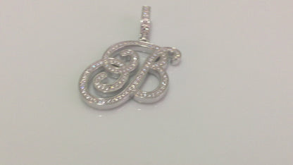 Moissanite Letter Pendant - Cursive