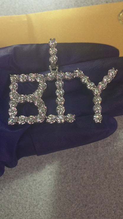 Custom 50 POINTER Moissanite Letter/Name Pendant