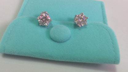2 Ct. (8mm) Moissanite Stud Earrings