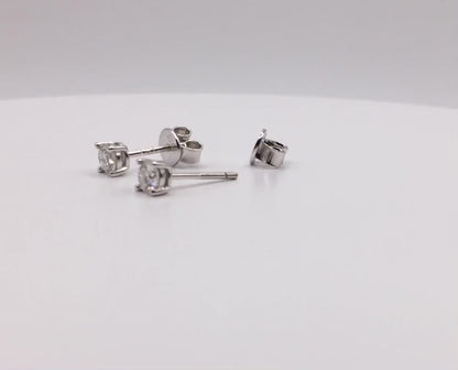 4mm Moissanite Stud Earrings (0.3ct) - Screwback